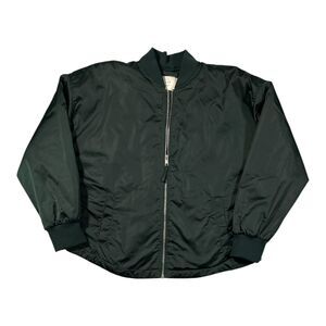 587 A New Day Black Bomber Jacket Size M Zip Up Lightweight Puffer